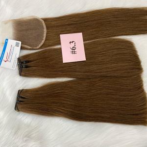 Populaire Hairshop couleur trame droite #6.3 Extension de cheveux vietnamiens Double dessiné grande quantité prêt à expédier trame de génie - Product Image 3