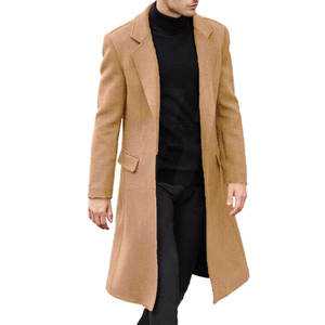 Lightweight Long Overcoat <b>For</b> <b>Men</b> With Open Front And Lapel Design Long <b>Trench</b> Style <b>Coat</b> <b>For</b> <b>Men</b> With Simple Look - Product Image 6