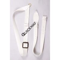 Ceinture de tambour latérale en PVC/élingues de tambour latérales PVC/ceinture de cérémonie en PVC blanc couleur blanche personnalisée avec ceinture à boucle ardillon en métal