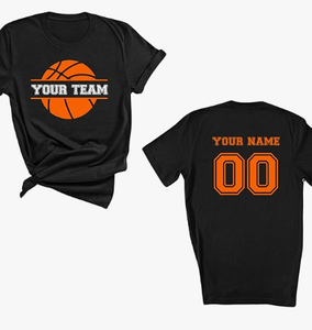 Maillot de basket-ball personnalisé fait à la main, double face, nom personnalisé, numéro, logo de basket-ball, t-shirt de sport personnalisé, ensembles bleu marine, séchage rapide - Product Image 1