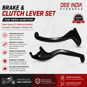 Ensemble de leviers de frein et d'embrayage pour moto Hero Ambition |   Kit de leviers gauche et droit |   Remplacement de qualité OEM - Product Image 3