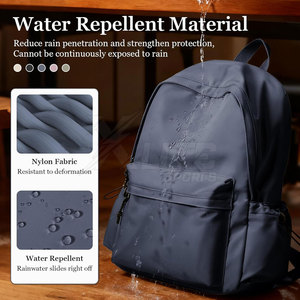 Sac à dos scolaire de voyage confortable avec compartiment pour ordinateur portable, matériau imperméable, fermeture éclair, design durable pour les activités quotidiennes - Product Image 5