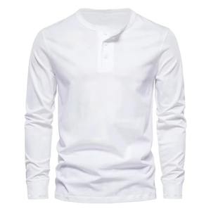 Polos de algodón 100% para hombre, camisetas de manga larga para Primavera, ropa informal, camisetas masculinas de alta calidad, ropa clásica para hombre - Product Image 1