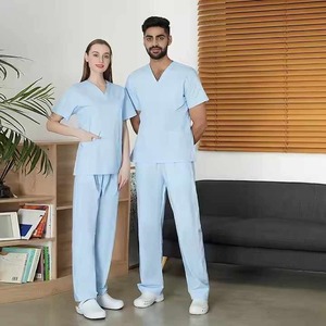 Logo personnalisé Élasthanne/Polyester Soins Infirmiers Scrubs Uniformes Médicaux Détection d'aiguille Unisexe pour les Hôpitaux-Commerce Assurance Vente en Gros - Product Image 3