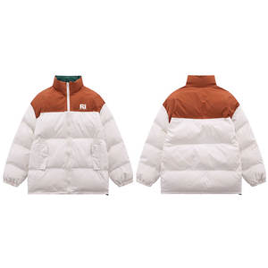 Chaqueta de invierno de alta calidad para hombre con cuello levantado Diseño de burbujas de moda Logotipo personalizado en la parte delantera - Product Image 1