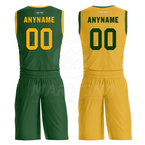 Custom Reversible Basketball Uniform High Performance Sublimation Print Player <b>Name</b> and Number Reversible Basketball Uniform - Product Image 3