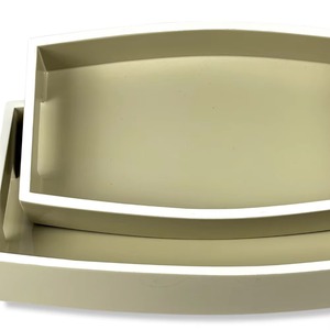 Plateau de service élégant en métal vert pour la cuisine à domicile Plateau décoratif élégant pour les collations, le thé et le service de fête - Product Image 3