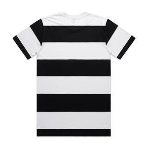 Camisetas a rayas para hombre, ropa de calle con Logo personalizado, camisetas de corte Regular de alta calidad en blanco para verano - Product Image 2