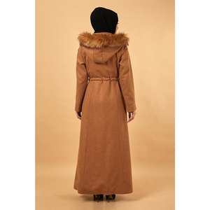 Manteau court matelassé réversible Mega Merchant en laine avec détails en cuir, col montant, grande taille, en coton, fausse fourrure, cachemire et lin - Product Image 5