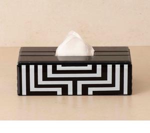 Precio al por mayor caja de pañuelos incrustaciones de hueso hecho a mano logotipo personalizado caja de pañuelos soporte para cocina comedor uso servilleta soporte de almacenamiento - Product Image 3