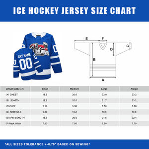 Camiseta de Hockey sobre Hielo Personalizada al por Mayor, Transpirable, Ecológica, 100% Poliéster, Impresión por Sublimación, Cuello en V, Nombre del Equipo - Product Image 6