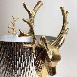 Seau à glace en métal au design tendance, petit refroidisseur à vin et champagne pour bar, support de boissons pour table de fête, accessoire de divertissement peu encombrant - Product Image 6