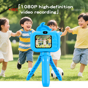 Sevimli Çizgi Film Çocuk Kamerası Mini HD Dijital CMOS Sensörlü Ön Arka Çift Lensli 2" LCD Ekranlı Oyuncak Kamera - Product Image 5