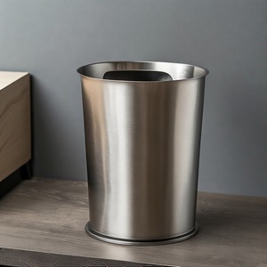 Poubelle en métal GoldenEra avec finition de style industriel ou cuisine maison restaurant salle de bain-pour la gestion des déchets de papier - Product Image 6