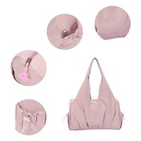 Sac fourre-tout tendance grande capacité, sac à bandoulière, plusieurs poches extérieures, doublure en PU imperméable, fermeture éclair, idéal pour le cyclisme et les affaires