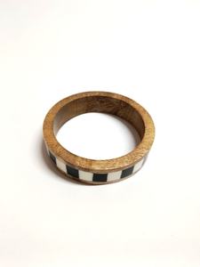 Brazalete Zooying de madera con forma Irregular, nuevo brazalete de oro chapado geométrico Simple, pulseras de madera, brazaletes que aceptan el logotipo del cliente - Product Image 2