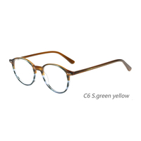 Lunettes anti-lumière bleue personnalisées, rondes, classiques, à prix abordable, en acétate durci