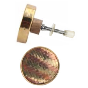 Poignées et boutons de porte en métal tissé moderne fait à la main en laiton cuivre bois pour armoire cuisine chambre salle de bain - Product Image 2