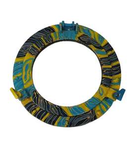 Espejo de pared redondo Art Deco de aluminio para dormitorios, salas de estar, baños y entradas, diseño llamativo - Product Image 1