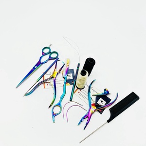 Somofy Enterprises Commercial Use Stainless Steel Multi Color Hair Extension <b>Kit</b> with <b>Beads</b> and Pliers Set Customizable - Product Image 3