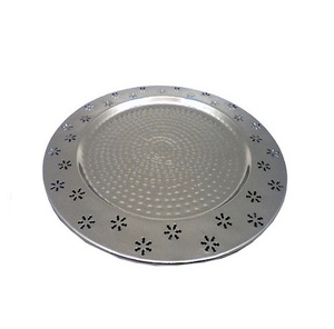 Plaque de chargeur en métal de haute qualité faite à la main argent martelé Design luxe motif rond occasions d'école de mariage Type de paquet - Product Image 5