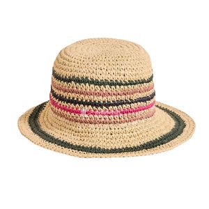 Sombrero de Paja Tipo Bucket, Viettimecraft, Sombrero de Paja Natural Hecho a Mano, Unisex, para Adultos, Sombrero de Playa - Product Image 4