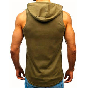 2024 Custom Men's Gym <b>Hoodie</b> Comfortable Fit <b>Sleeveless</b> Pullover Top Trending Latest Design OEM Service Custom Size for Winter - Product Image 3