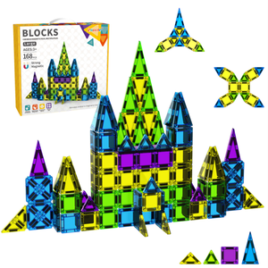 Blocs magn tiques OEM gạch từ tính 156PCS Đồ chơi giáo dục tình yêu CE bền Đồ chơi bằng nhựa cho trẻ em từ khối xây dựng 3D - Product Image 4