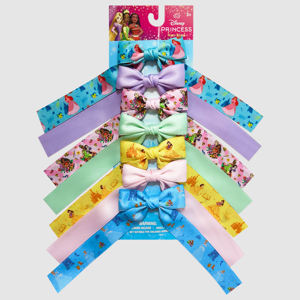 LISTO PARA EL SILLERO H.E.R. Accesorios Originales con Licencia de Princesa, Set de Lazos para el Cabello con Cola Larga para Niñas, Paquete de 7, Artículos Esenciales para Parques Temáticos - Product Image 1