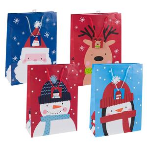 Bolsa de regalo X-Large Holiday Hats 4 impresiones surtidas Papel duradero hecho para embalaje - Product Image 1