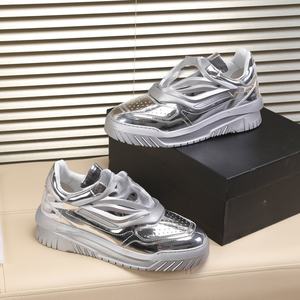 Baskets décontractées de créateur en maille de nylon, semelles épaisses grecques, noir triple, blanc, multicolores, respirantes, chaussures automne-printemps - Product Image 1