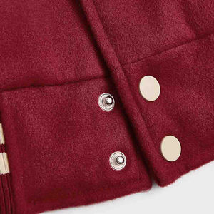 แจ็กเก็ตเบสบอลเลตเทอร์แมนสำหรับผู้ชายเสื้อหนังสีครีมแขนเสื้อบอมเบอร์สไตล์วิทยาลัยขายส่ง - Product Image 5