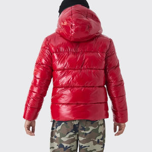 Doudoune à bulles en nylon 100% de haute qualité pour hommes Logo personnalisé sérigraphié Veste d'hiver rembourrée en duvet de canard pour hommes - Product Image 5