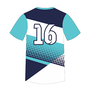 Camiseta de Béisbol Sublimada Personalizada al por Mayor con Nombre y Número del Equipo, de Secado Rápido, 100% Poliéster, Manga Corta, 2 Botones, Cuello en V - Product Image 3