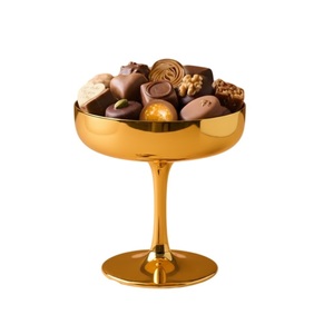 Bol à chocolat élégant en cuivre martelé, finition or rose, plat à bonbons en métal pour la décoration de la maison, mariage ou présentation de desserts - Product Image 5