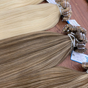 2025 superventas 100% extensiones de cabello humano puro de larga duración sedoso suave Super doble cinta dibujada cabello - Product Image 1