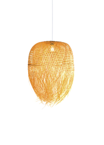 Handmade Rustic Bamboo Pendant <b>Lamp</b> Traditional Coastal Chinese Hanging Light Rattan Lampshade Budget-friendly Bamboo Chandelier - Product Image 6