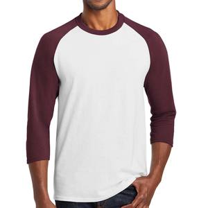 T-shirt à manches raglan en jersey de coton léger à col rond - Product Image 1