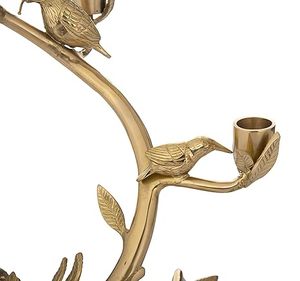 Luxury Unique Classic <b>Tall</b> leaf Bird <b>Candle</b> <b>Holder</b> Metal gold plated <b>Candle</b> Stand home decors - Product Image 6
