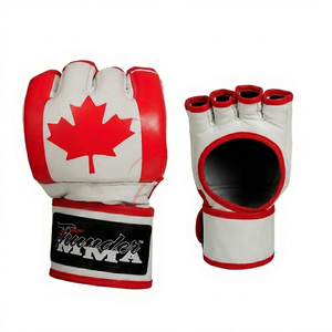 Wholesale Adult Protective Professional High Quality Cowhide Leather Half Finger <b>Open</b> Palm Mma Gloves OEM Manufacturers Gloves - Product Image 6