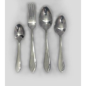 stainless steel silver Plated Luxury <b>flatware</b> <b>set</b> with modern look design cutlery <b>set</b> for restaurant wedding hotel home - Product Image 6