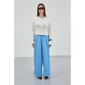 Pantalon décontracté Yuksek Bel - Bleu - Bleu - Product Image 4