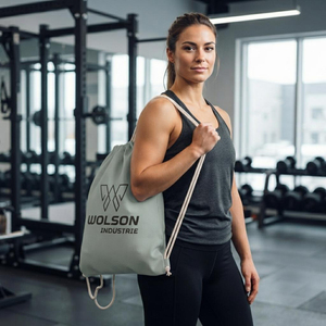 Sac de sport pour homme avec compartiment à chaussures, en PU, fermeture à cordon – Léger et imperméable pour le fitness et les voyages - Product Image 4