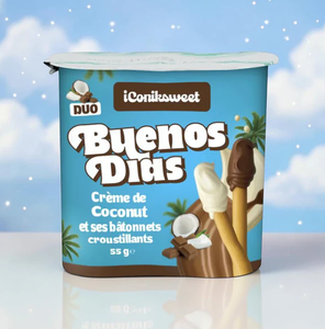 Buenos Dias Coconut Cream Sticks contient de la lécithine de soja émulsifiante E322 pour un garnissage crémeux et une texture grissini cohérente. - Product Image 5