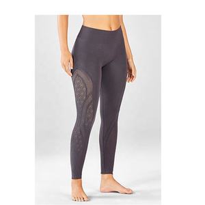 Las mallas de cintura alta más vendidas con bolsillos, mallas de mujer estilo lavado ácido de color sólido - Product Image 4