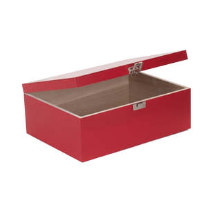 Cestas de almacenamiento de madera roja Solución elegante de organización del hogar - Product Image 4