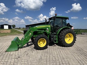 2021 johnn Deere 6105E รถแทรกเตอร์ขนาดเล็ก4WD/2WD เครื่องยนต์ดีเซล4x4ประเภทไดรฟ์70/120/90/100HP สำหรับใช้ในฟาร์ม - Product Image 2