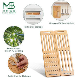 Escurridor de Platos Plegable de Bambú Ecológico Moderno de 2 Niveles para Fregadero, Venta al por Mayor - Product Image 2