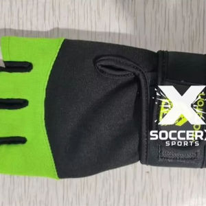 ถุงมือยกน้ำหนักหนังระบายอากาศได้ดีพร้อมตะขอและห่วงปิดสำหรับโรงยิมยูนิเซ็กซ์ตัวเลือกโลโก้ที่กำหนดเอง - Product Image 1