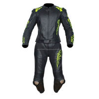 Vêtements de course moto et automobile, combinaison de moto avec bottes et gants, combinaison de course en cuir pour moto avec bottes et gants